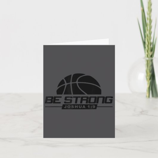Joshua 1_9-strong &amp; Courageous Basketball Them カード (正面)