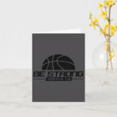 Joshua 1_9-strong &amp; Courageous Basketball Them カード (黄色い花)