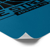 Joshua 1_9-strong &amp; Courageous Basketball Them ポスター (角)