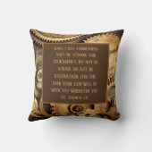 Joshua 1:9 Throw Pillow Encouraging Bible Verse クッション (裏面)