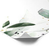 Joshua 24:15シームレ縁どス葉 ポスター (角)