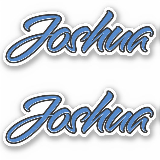 Joshua Name blue Aufkleber Sticker Stickerset シール (正面)