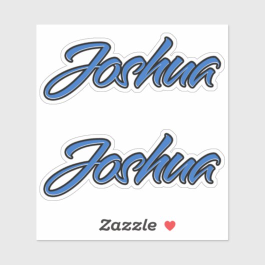 Joshua Name blue Aufkleber Sticker Stickerset シール (シート)