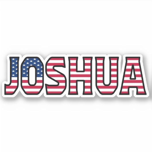 Joshua Name Vorname USA Sticker Stickerset シール (正面)