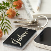 Joshua Name whitegold Schlüsselanhänger Anhänger キーホルダー (正面右)