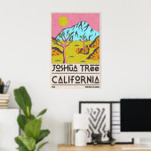 Joshua Tree Art Print Mid-Century Desert Scene ポスター (ホームオフィス)