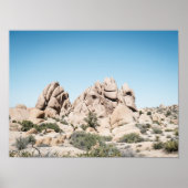 Joshua Tree California Desert Rock Formation ポスター (正面)
