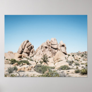 Joshua Tree California Desert Rock Formation ポスター