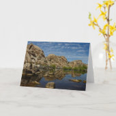 Joshua Tree Iでのバーカーダムの反射 カード (黄色い花)