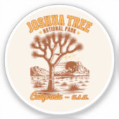 Joshua Tree Landscape Art for Nature Lovers シール (正面)