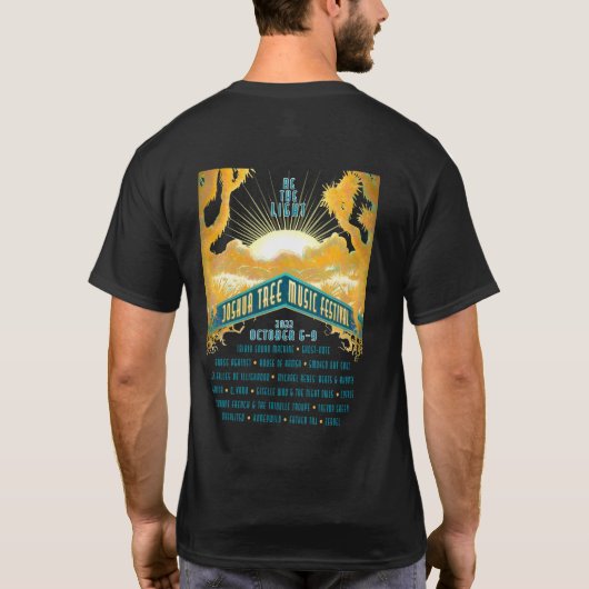 Joshua Tree Musicフェスティバル2022ラインアップTシャツ Tシャツ (裏面)