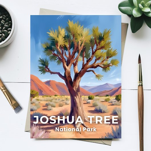Joshua Tree National Park California Travel Art ポストカード