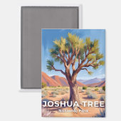 Joshua Tree National Park California Travel Art マグネット (正面/裏面)