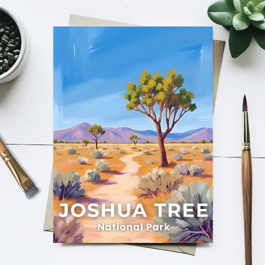 Joshua Tree National Park California Watercolor ポストカード