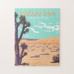 Joshua Tree National Park Tule Springs Vintage ジグソーパズル<br><div class="desc">Joshua Tree vector artwork. The park is named for the region’s twisted,  bristled Joshua trees,  the park straddles the cactus-dotted Colorado Desert and the Mojave Desert.</div>