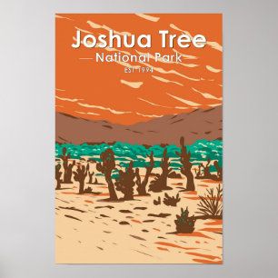 Joshua Tree National Park Turkey Flats Sand Dunes ポスター