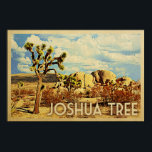 Joshua Tree Poster Vintage Travel National Park ポスター<br><div class="desc">Joshua Tree poster featuring a Joshua Tree in the National Park in California with rocks and brush against a dramatic blue sky of fluffy clouds. For Joshua Tree Vintage Travel Posters or Joshua Tree gifts,  this art print makes the perfect souvenir or memento.</div>