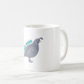 Joshua Tree quail bird park logo コーヒーマグカップ (正面右)