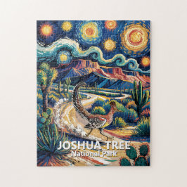 Joshua Tree Roadrunner Colorful Desert Landscape ジグソーパズル