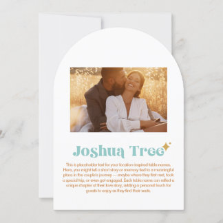 Joshua Tree Table Number 招待状