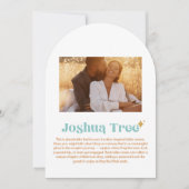 Joshua Tree Table Number 招待状 (正面)