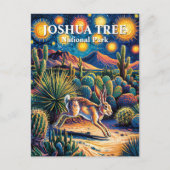 Joshua Tree Van Gogh Desert Wildlife Jackrabbit ポストカード (正面)