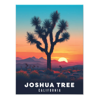 Joshua Tree - Vintage Poster - Illustration フォトプリント