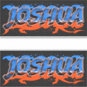 Joshua Vorname Name Graffiti Aufkleber Sticker シール (正面)