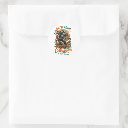 Joshus 1:9  ラウンドシール (バッグ)