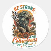 Joshus 1:9  ラウンドシール (正面)