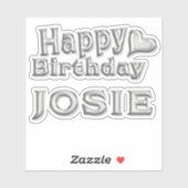 Josie Happy Birthday silver Aufkleber Sticker シール (シート)