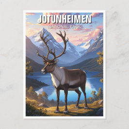 Jotunheimen National Park Norwayのトナカイ ポストカード