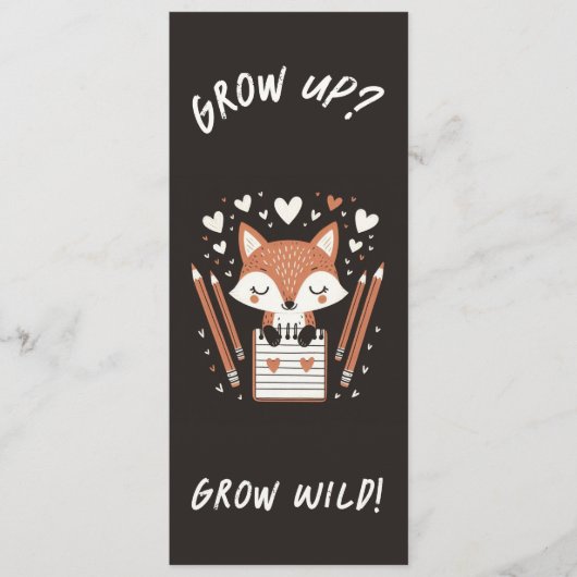 Journalとのブックマークキツネ- 「Grow Up?野生になれ!」 メニュー (正面)