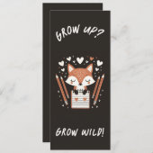 Journalとのブックマークキツネ- 「Grow Up?野生になれ!」 メニュー (正面/裏面)