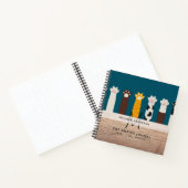 Journalノート用モノグラム考えCATポーズ ノートブック (内部)