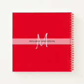 Journalノート用モノグラム考えCATポーズ ノートブック (裏面)