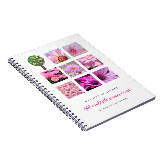 Journalパーソナライズされた ADD PHOTOSと文字 ノートブック (右側)