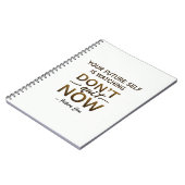 Journal やる気を起こさせる – 今すぐやめする – Future Sel ノートブック (左側)