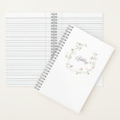 Journal パーソナライズされた – 水フェミニン色 ノートブック (内側)