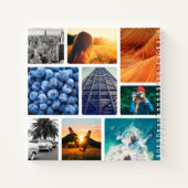 Journal パーソナライズされた 18 Photo Collage白い枠 ノートブック (裏面)