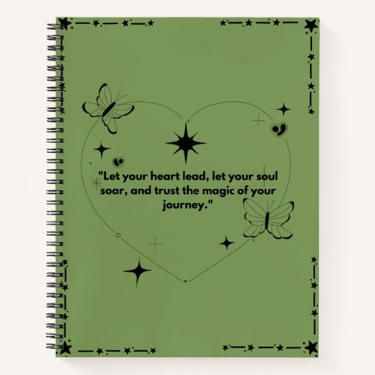 "Journal 感動的 - Trust Your Journey ノートブック (正面)