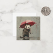 Journal Gems: Minimalist Opossums & Rainbows ノートカード (正面/裏面インサイチュ)