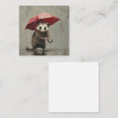 Journal Gems: Minimalist Opossums & Rainbows ノートカード (正面/裏面)