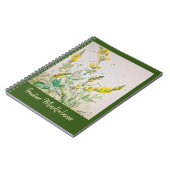 Journal-"Mindfulness" – 松の花Mtn Wildflowers ノートブック (左側)