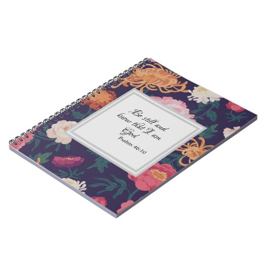 Journal Notebook, Be still and and Know I am God ノートブック (左側)