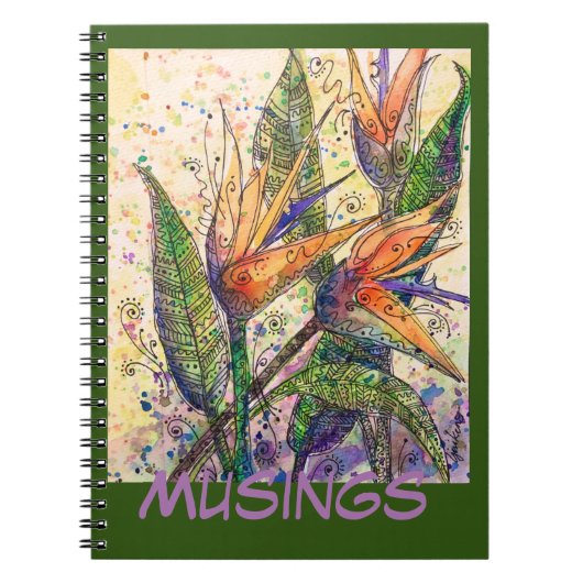 Journal/Notebook- Birds of Paradise "Musings" ノートブック (正面)