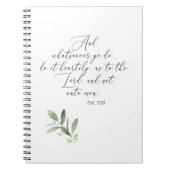 Journal Notebook KJV Bible Verse Colossians 3:23 ノートブック (正面)