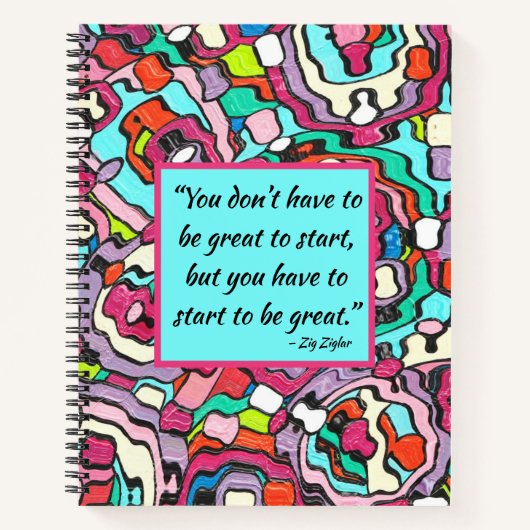 Journal with Motivational Quote Abstract Painting ノートブック (正面)