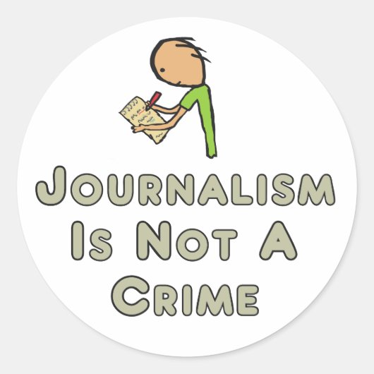 Journalism Is Not A Crime ラウンドシール (正面)