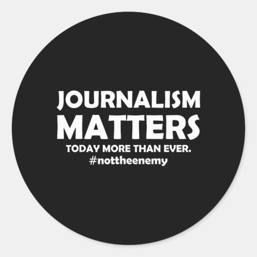 Journalism Matters ラウンドシール (正面)